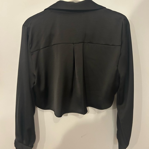 Zara Black Cropped Shirt - Picture 5 of 5